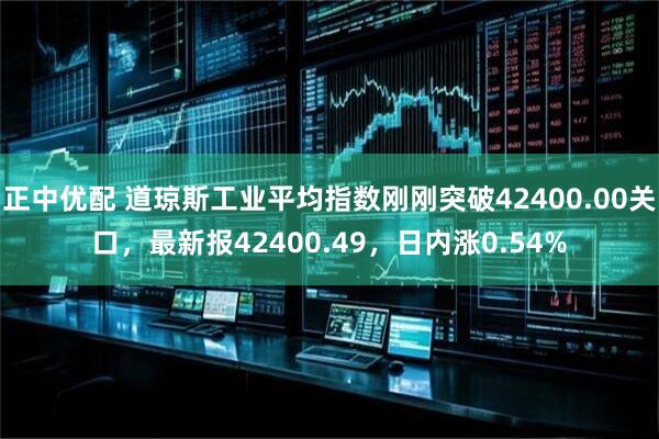 正中优配 道琼斯工业平均指数刚刚突破42400.00关口，最新报42400.49，日内涨0.54%